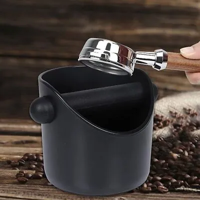 $16.99 • Buy Coffee Waste Container Grinds Knock Box Tamper Tube Bin Black Bucket AU Stock