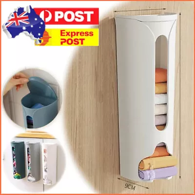 Plastic Bag Dispenser Wall Mounted Garbage Trash Bag Storage Holder Organizer • $11.59