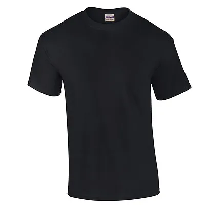 WHOLESALE Men's Blank T Shirt Plain Work Men's Gildan Tee Black • $2.48