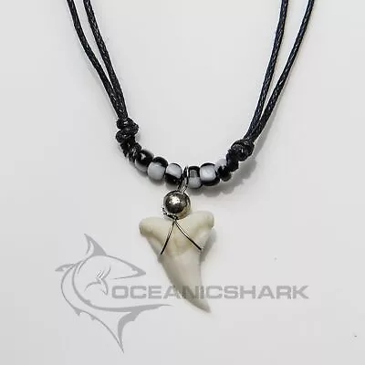 Shark Teeth Necklace Black White Magpie Ying Yang C22 • $17.23