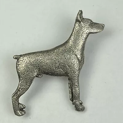 1994 Vintage Doberman Pincher Dog GG Harris Fine Pewter #459 Hat Pin Lapel Pin • $17.99