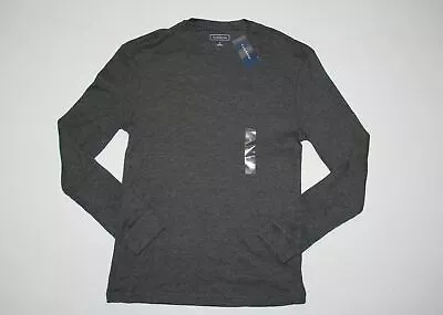 New Club Room Men's Size Small Dark Lead Long Sleeve Thermal Crewneck Shirt • $16.95