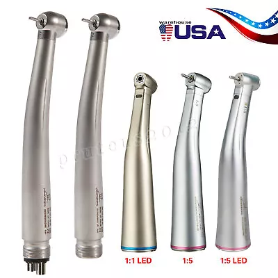 Dental High Speed Handpiece Turbine /1:5 1:1 LED Optic Electric Contra Angle ML • $15.99