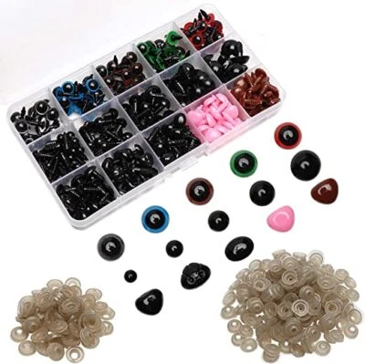 $13.42 • Buy Plastic Safety Eyes And Noses With Washers For Amigurumi Stuffed Animals, 570PCS