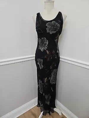 Vintage Y2K 100% Silk Bloomingdale's Floral Gown Size Medium  • $39.99