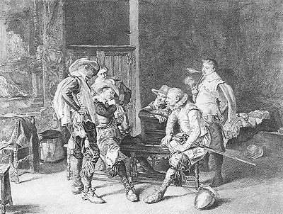 £8.56 • Buy French Soldiers CAVALIERS ROYAL GUARDS PLAY CARDS ~ Old 1877 Art Print Engraving
