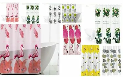 New PEVA Shower Curtain In Beautiful 24 Designs • £4.95