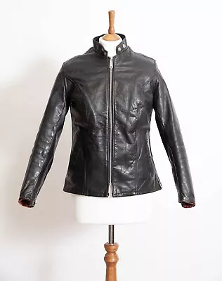 Women's Vintage SCHOTT Leather Biker Jacket 8 UK • $491.60