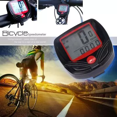 LCD Digital Waterproof Bike Computer Cycle Speedometer Tool Meter Wired R4C8 • $4.52