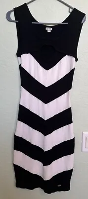 Guess Marisa Chevron Midi Sweater Bodycon Dress Sleeveless Size Small • $8