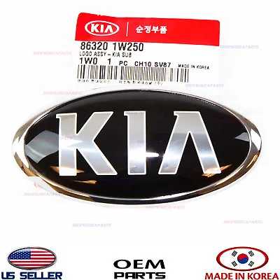 Genuine Emblem Hood Kia Logo Mark OEM Badge Ornament KIA *See Compatibility • $28.69