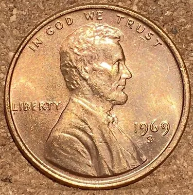 1969-S BU Red Lincoln Memorial Cent (1 Coin) Fresh From Bank Roll Gem Mint++ A1 • $3.75