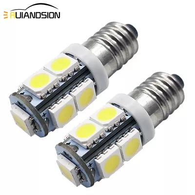 2pcs E10 5050 9SMD LED DC 12V Bright White Torch Headlight Lamp Car Screw Bulb • $3.26