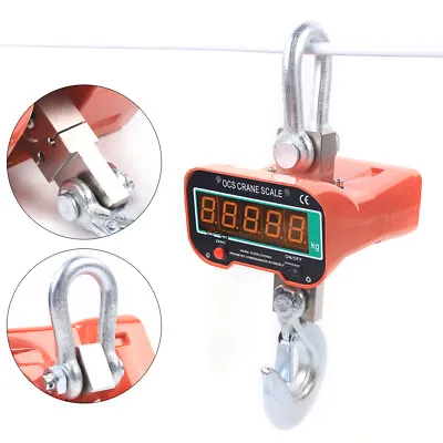 Digital Crane Hanging Scale 3000KG/6600LBS Heavy Duty Industrial W/LED Display • $153