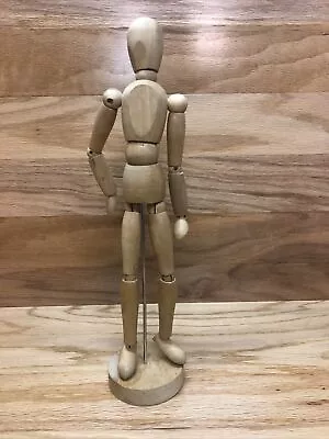 Vintage Articulated Wooden Model Mannequin 14  Tall Artist Poseable Sculpture • $15.19