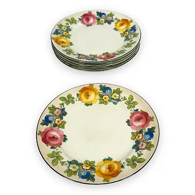 Rowland & Marsellus Plates Staffordshire Floral Lot 6 RD649228 Antique Rare 7  • $69.99