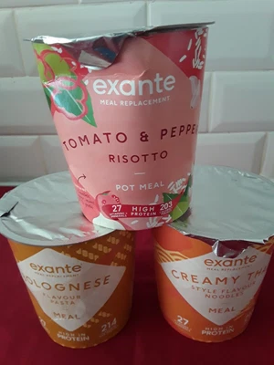 £6.70 • Buy Exante Meal Replacement POT Meals X3 ( 1 Is BB 3/23 ) 2 EXP 08/23 COMBINE P&P📮