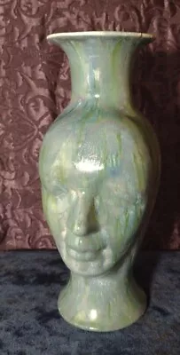 Vintage Ceramic Art Vase Original Studio Art 3D Woman Female Face Signed UNIQUE • $67.77