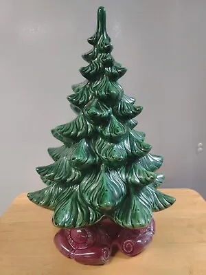 Vintage Atlantic Mold Ceramic Christmas Tree 17  Unlit • $47