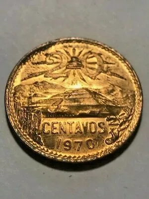 1970 Mexico 20 Centavos BU #21519  • $4.40