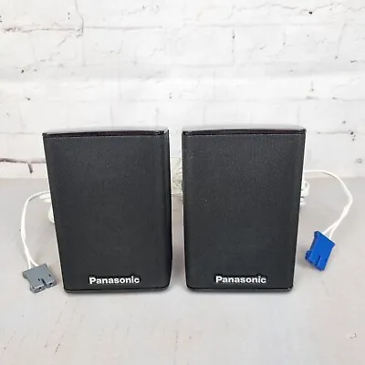 Panasonic Front Speakers Pair & Connectors Black SB-HF230 Home Theatre Surround • £19.99