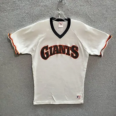 VINTAGE San Francisco Giants Men T-Shirt Large White Jersey 90s  Rawlings Tee • $34.99