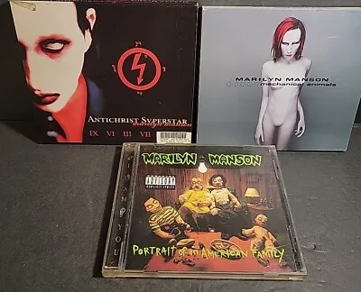 VTG 90s Marilyn Manson 3 CD Lot Goth Portrait..Mechanical..Antichrist Superstar  • $19.52