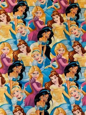 Disney Princess Cotton Fabric BY THE HALF YARD 43  Wide Springs Creative • $4.25