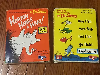 Vintage  Mint Cond Dr Seuss Horton Hears A Who And Go Fish Card University Games • $17.99