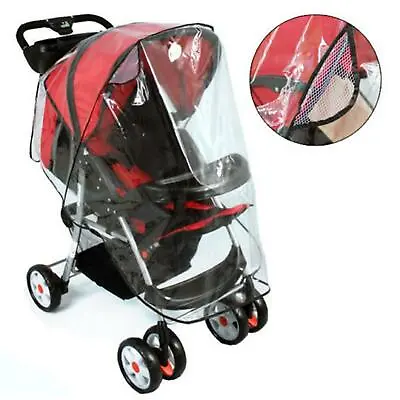 Stroller Buggy Rain Cover Pram Universal Pushchair Transparent • £6.50