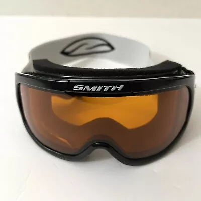 Smith Mens Adjustable Ski Goggles Black White Orange Lenses • $34.95