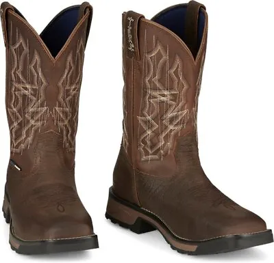 $229 • Buy Tony Lama WaterProof Cognac Buffalo - Mens Work Boots - Wide Square Toe - TW3416
