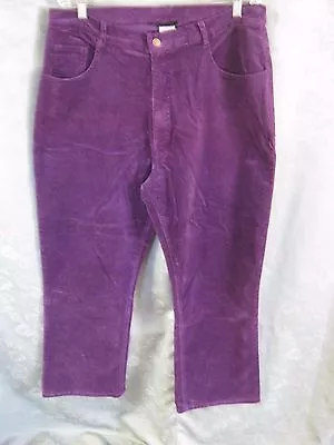 NEW Bonjour Purple Stretch Velvet Jeans Size Plus Size H6 (20 Or 2X) Boot Cut • $24.99