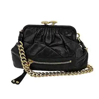MARC JACOBS Patchwork Leather Little Stam Bag In Black • $350