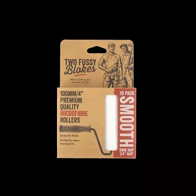 Two Fussy Blokes Smooth Roller Refill Sleeves 4  (100mm) - 10 Pack • £12.45
