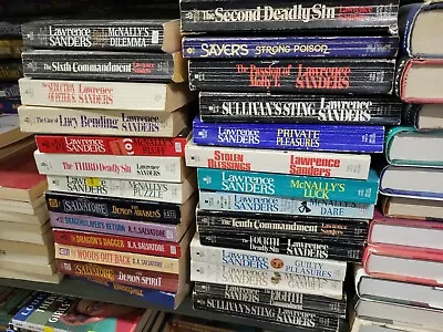 Lot Of 10 Paperback Lawrence Sanders Mystery Thriller Novels Random Mix • $28.95