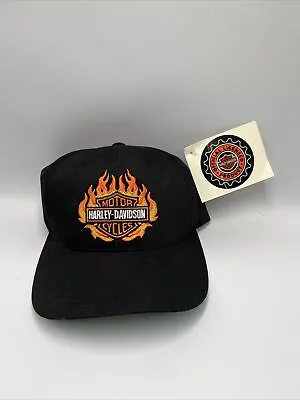 Vintage ANNCO Professional HARLEY DAVIDSON Embroidered Flame Logo Hat - NWT • $29.99