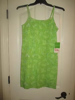  LILLY PULITZER  NWT  Lime Green ANIMAL PRINT Spaghetti Strap Dress • $54.99