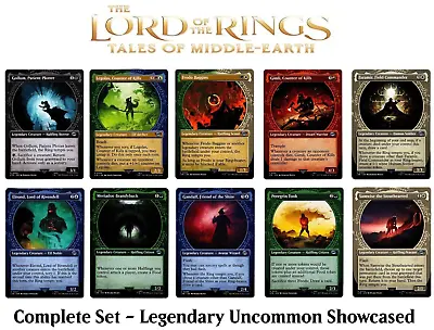 Lord Of The Rings 10 MTG Legendary Showcase Uncommon Playset Lot (1 Of Each) • $2.55