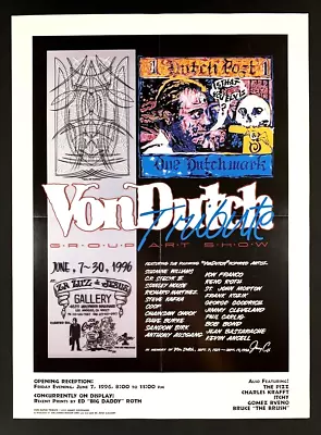 Von Dutch Tribute POSTER Group Art Show La Luz De Jesus Gallery Folded Mailer • $34.99