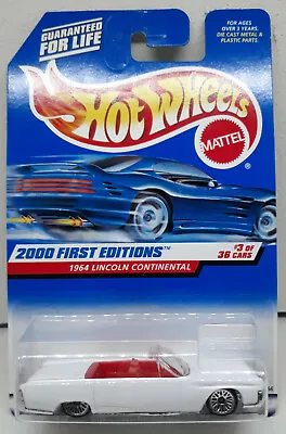 Hot Wheels 1964 Lincoln Continental Convertible # 36   2000 First Editions   • $2.99