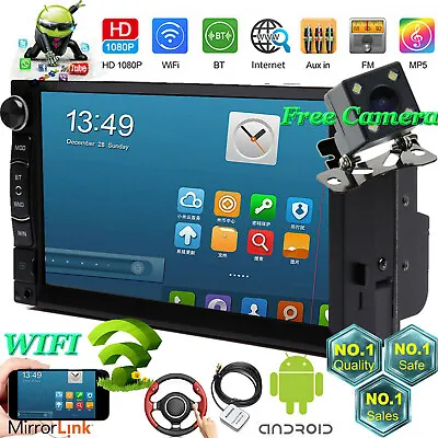 $151.22 • Buy Android Car Stereo Radio MP5 USB AUX FM HD Bluetooth GPS Navi TouchScreen Player