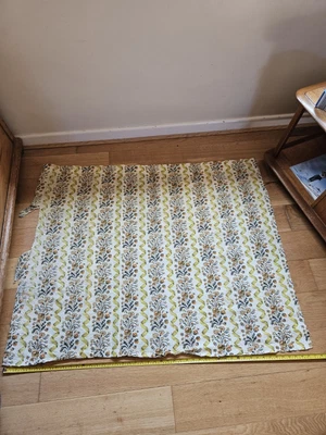 Vintage 1960/70s Floral Brown/yellow/orange Material Curtain Fabric  • £9.99