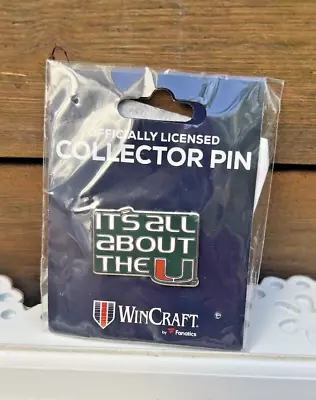 University Of Miami Hurricanes IT'S ALL ABOUT THE U LAPEL COLLECTOR PIN NEW • $15.99