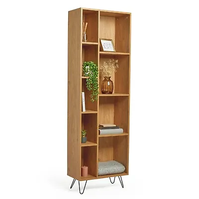 Bookcase Shelving Display Storage Unit Bookshelf | Oak Wood Effect | VonHaus • £89.99