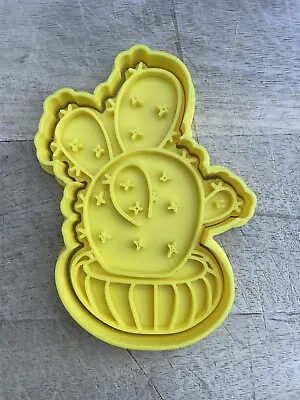 3D Prickly  Cactus Embosser  Cookie Cutter Biscuit Icing Fondant Clay 10cm UK • £3.99