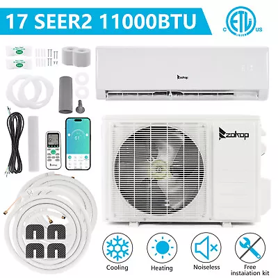 11000 BTU Ductless Air Conditioner Heat Pump Mini Split 17 SEER With/KIT Wifi • $455.99