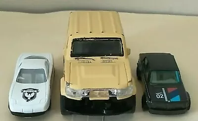 3 Toy Cars-Yellow 4W Drive Vehicle White Police & BMW 2002 Rally  • $4.95