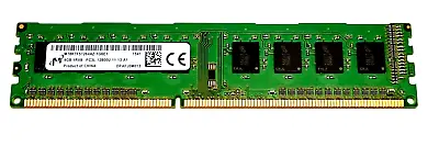 Micron 4GB DDR3 1600 MHz PC3-12800U / Desktop Memory Unbuffered UDIMM 1RX8 240P • $5.99