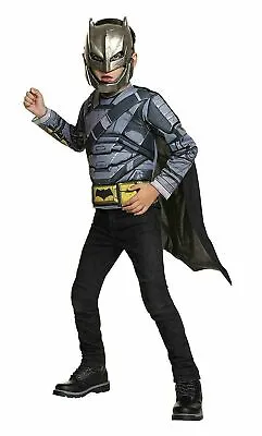 Batman Armored Muscle Chest Shirt & Mask Kid/Child's Dress-Up Costume Size 4-6 • $8.99